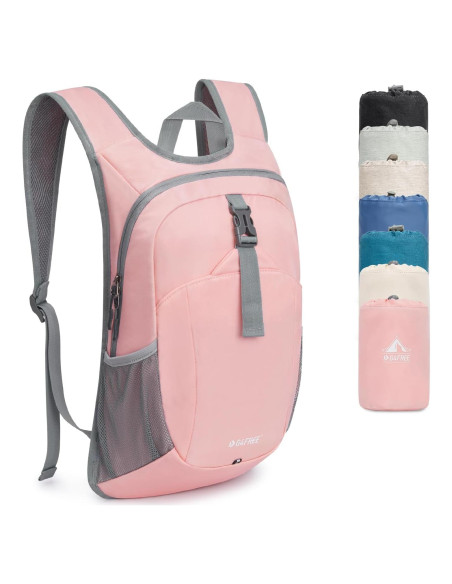 Mochila de Senderismo Plegable G4Free 12L Rosa Ligera Mochila de Senderismo Plegable G4Free 12L Rosa Ligera