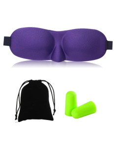 Máscara de Ojos Bringsine 3D Contorneada Opaca para Dormir