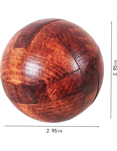 Rompecabezas de Madera ALaLatois 3D Bola Mágica 7.62 cm Café