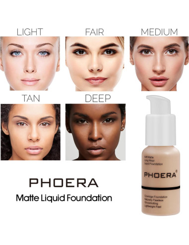 Base de Maquillaje PHOERA CC+ Hidratante Anti-Envejecimiento SPF 25