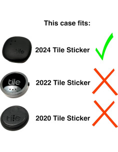 Funda para Etiqueta Tile 2024 Life360 Negra - Paquete de 2 2