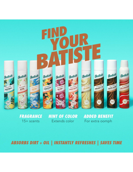 Batiste Champú Seco Oscuro 162g - Para Cabello Moreno Batiste Champú Seco Oscuro 162g - Para Cabello Moreno