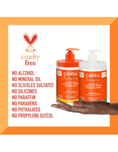 Champú y Acondicionador Cantu Manteca de Karité 739 ml - Paquete de 2