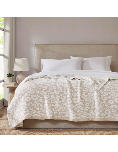 Manta Reversible R.SHARE Leopardo Beige 127x178 cm Microfibra