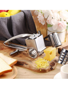 Rallador de Queso Rotatorio Honoson de Acero Inoxidable 4 Tambores 2