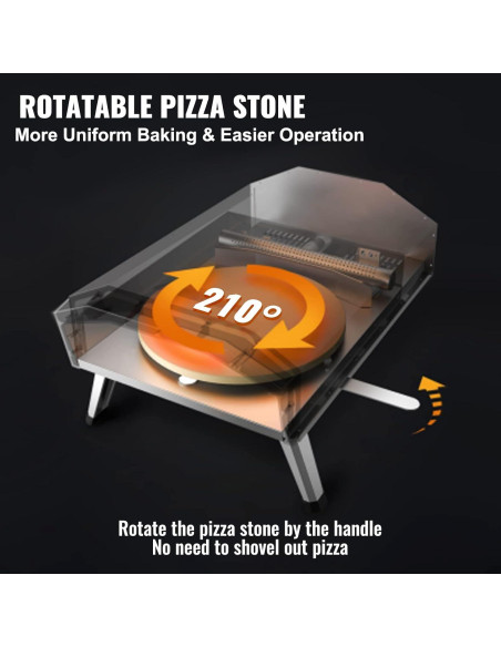 Horno de Pizza Portátil VEVOR 12 Pulgadas Gas y Leña Horno de Pizza Portátil VEVOR 12 Pulgadas Gas y Leña