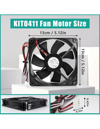 Motor de Ventilador de Inducción Gfdoso KIT0411 para Parrilla Traeger D2 Pro 575/780 e Ironwood 650/885