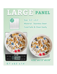 Báscula de Cocina NEXT-SHINE YK02 5kg 0.1g Acero Inoxidable 2