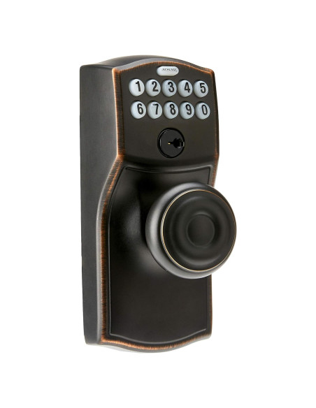 Cerradura Electrónica Schlage FE595 CAM Teclado Bronce Cerradura Electrónica Schlage FE595 CAM Teclado Bronce