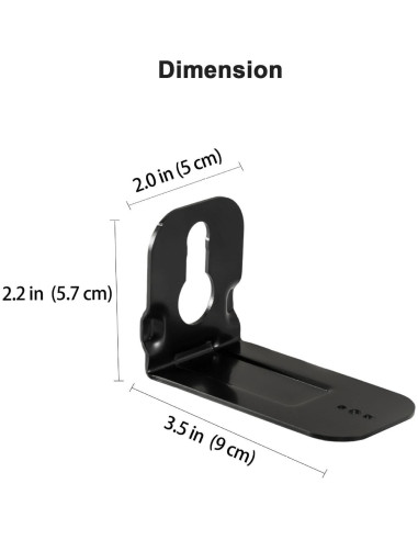 Soporte de Montaje en Pared para Barra de Sonido Samsung - Negro