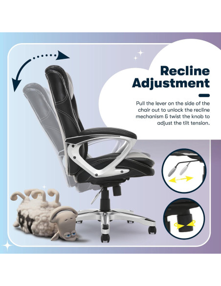 Silla de Oficina Ejecutiva Serta Amplify Ergonómica Negra Silla de Oficina Ejecutiva Serta Amplify Ergonómica Negra
