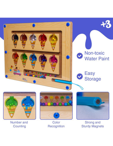 Rompecabezas Magnético Montessori de Madera 29x29 cm - Juguete Educativo