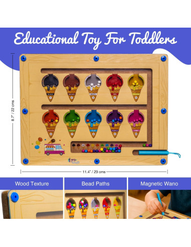 Rompecabezas Magnético Montessori de Madera 29x29 cm - Juguete Educativo