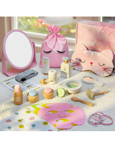 Juego de Maquillaje de Madera Toyssa para Niñas 3-6 Años