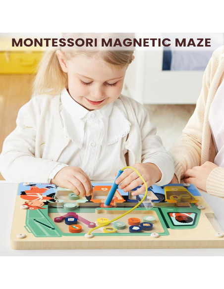 Juguete Montessori TOP BRIGHT Rampas de Autos y Laberinto Magnético Juguete Montessori TOP BRIGHT Rampas de Autos y Laberinto Magnético