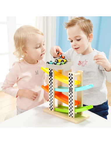Juguete Montessori TOP BRIGHT Rampas de Autos y Laberinto Magnético