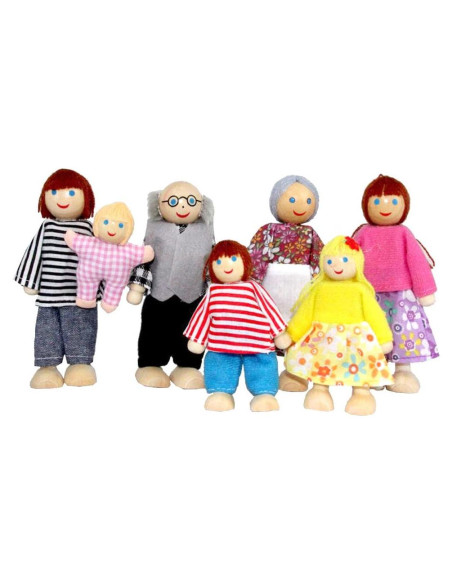 Casa de Muñecas de Madera Yeooyoor con 7 Personajes Casa de Muñecas de Madera Yeooyoor con 7 Personajes