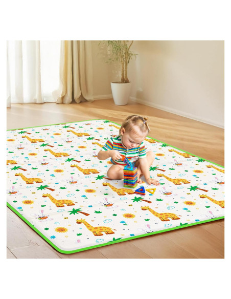 Alfombra de Juego Plegable para Bebés 127x196 cm Antideslizante Alfombra de Juego Plegable para Bebés 127x196 cm Antideslizante