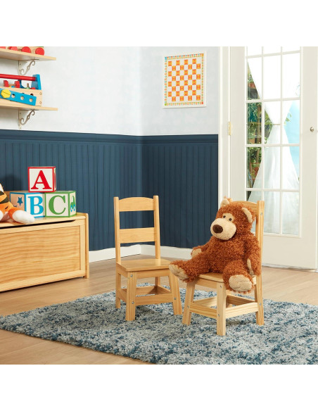 Juego de 2 Sillas de Madera Melissa & Doug para Niños - Rubias Juego de 2 Sillas de Madera Melissa & Doug para Niños - Rubias
