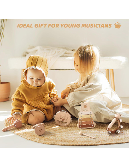 Juguetes Montessori EERKEOD Set de Percusión 5 Piezas Juguetes Montessori EERKEOD Set de Percusión 5 Piezas