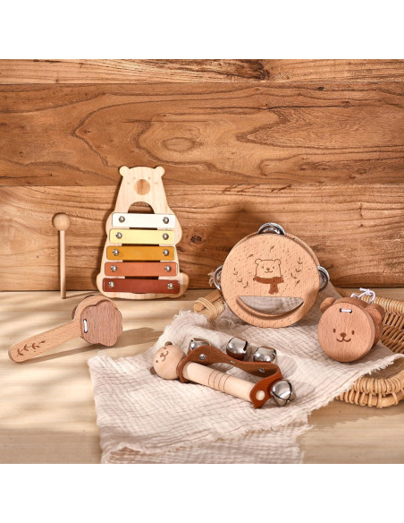 Juguetes Montessori EERKEOD Set de Percusión 5 Piezas Juguetes Montessori EERKEOD Set de Percusión 5 Piezas