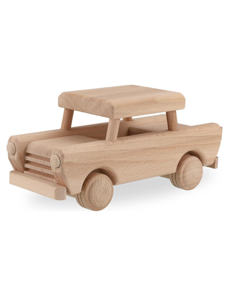 Coche de Madera DIY VESPLO Trabant Pintable 22.86x8.89cm Coche de Madera DIY VESPLO Trabant Pintable 22.86x8.89cm