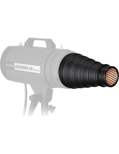 Snoot Fotodiox con Rejilla 20 y 5 Filtros de Gel Bowens