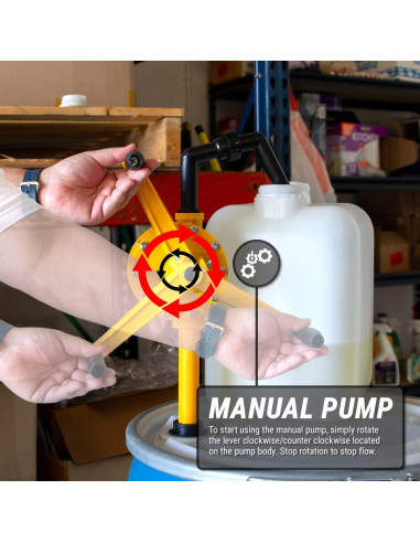 Bomba Manual Rotativa TERA PUMP 20012 para Barriles 55 Galones