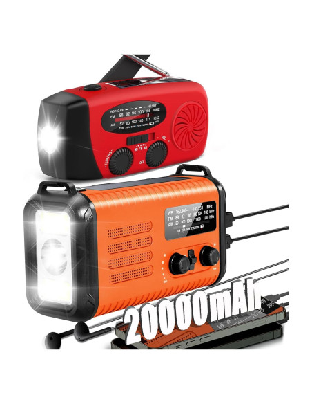 Radio de Emergencia Meteorológica Condor 1 20000mAh Solar AM/FM Radio de Emergencia Meteorológica Condor 1 20000mAh Solar AM/FM