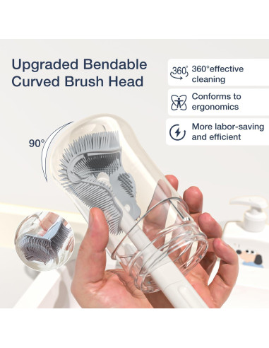 Kit de limpieza 6 en 1 para biberones Glusmami - Portátil y seguro