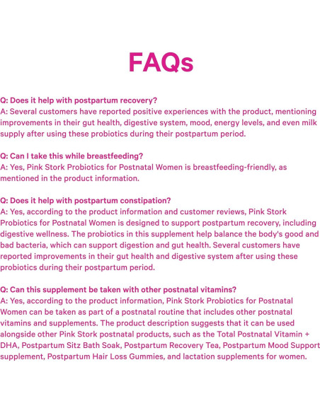 Probioticos Postnatales Pink Stork - 30 Cápsulas con Ashwagandha Probioticos Postnatales Pink Stork - 30 Cápsulas con Ashwagandha