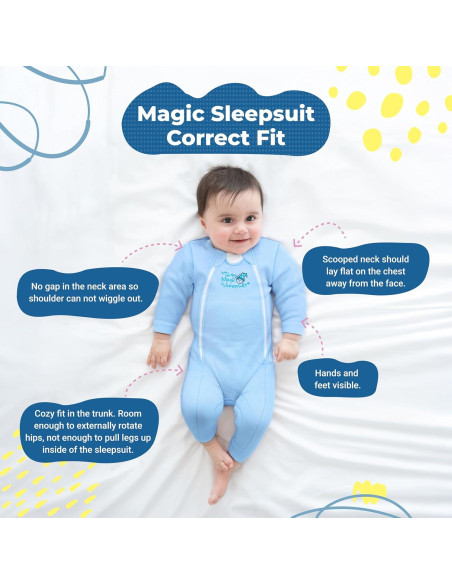 Saco de Sueño Acogedor Baby Merlin - Grande (8.2-9.5 kg) - Algodón Azul - 2 Paquetes Saco de Sueño Acogedor Baby Merlin - Grande (8.2-9.5 kg) - Algodón Azul - 2 Paquetes