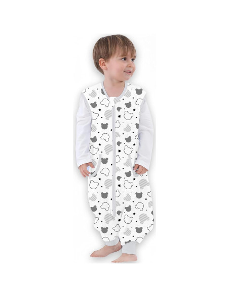 Saco de dormir para niños 2T-3T Oso con piernas 0.5 Tog Saco de dormir para niños 2T-3T Oso con piernas 0.5 Tog