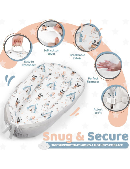 Cojín Nido para Bebés Baby Room - Suave y Transpirable 0-24 Meses Cojín Nido para Bebés Baby Room - Suave y Transpirable 0-24 Meses