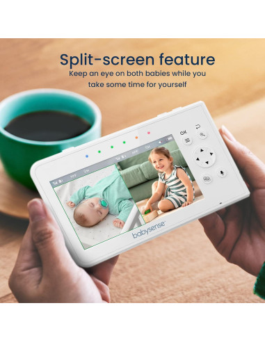 Monitor de Bebé Babysense 2 Cámaras 4.3" Pantalla Doble