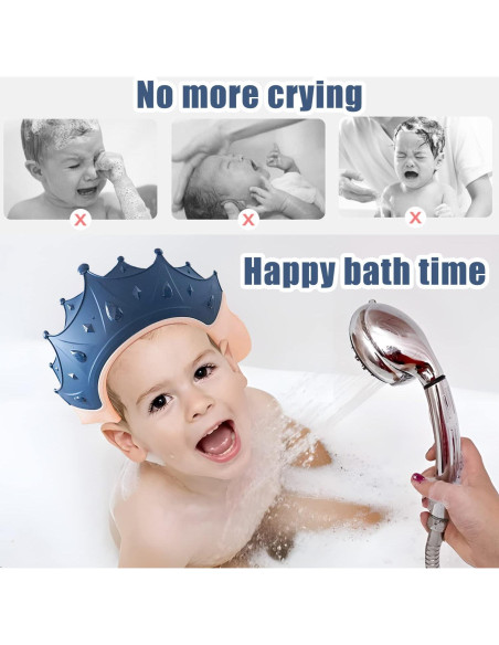 Gorro de Baño para Bebé ENT4kid Ajustable Silicona 42-61 cm Gorro de Baño para Bebé ENT4kid Ajustable Silicona 42-61 cm
