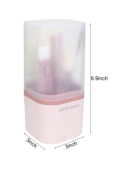 Juego de Cepillos de Silicona Auerllcy para Biberones - Rosa Juego de Cepillos de Silicona Auerllcy para Biberones - Rosa