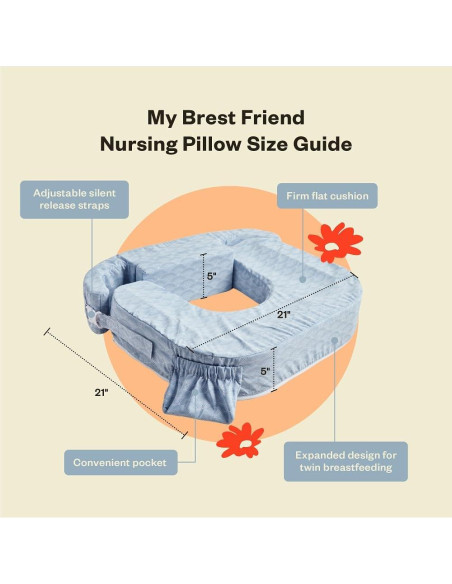 Almohada de Lactancia para Gemelos My Brest Friend - Gris Noche Almohada de Lactancia para Gemelos My Brest Friend - Gris Noche