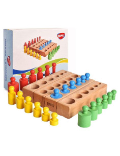 Bloques de Cilindros con Perillas BOHS Montessori - 6 Piezas - 17 cm