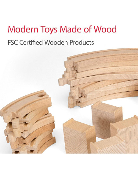 Paquete de Pistas de Tren de Madera BRIO - 50 Piezas - FSC Paquete de Pistas de Tren de Madera BRIO - 50 Piezas - FSC