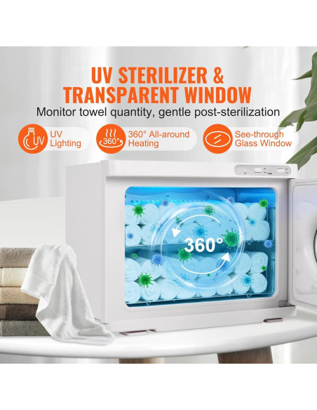 Calentador de Toallas VEVOR 23L con Luz UV y 2 Estantes Calentador de Toallas VEVOR 23L con Luz UV y 2 Estantes
