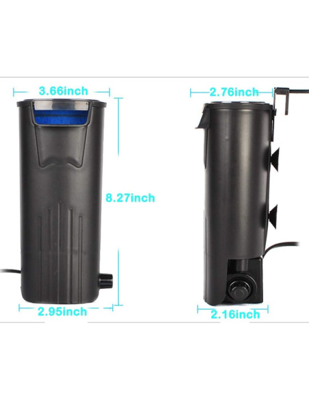 Filtro Interno de Acuario JackSupermall 400L/H para 11-76L Filtro Interno de Acuario JackSupermall 400L/H para 11-76L
