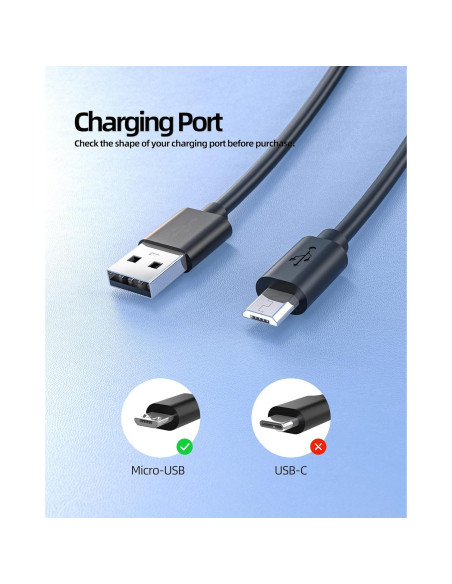 Cable de Carga Micro USB 1.5m Superer para PowerCore Cable de Carga Micro USB 1.5m Superer para PowerCore