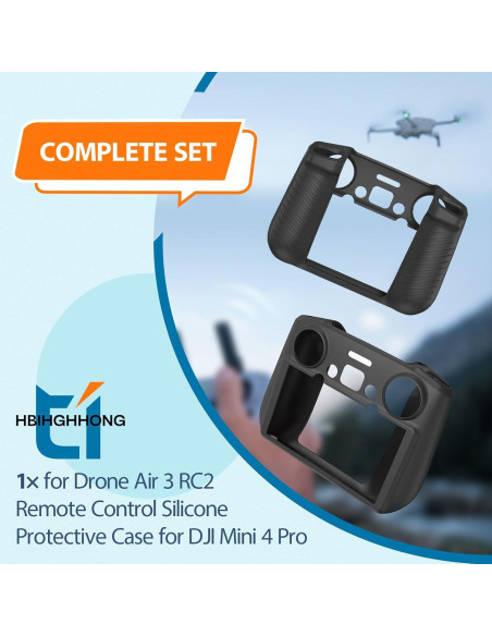 Funda Protectora de Silicona para Controlador DJI RC 2 y Mini 4 Pro Funda Protectora de Silicona para Controlador DJI RC 2 y Mini 4 Pro