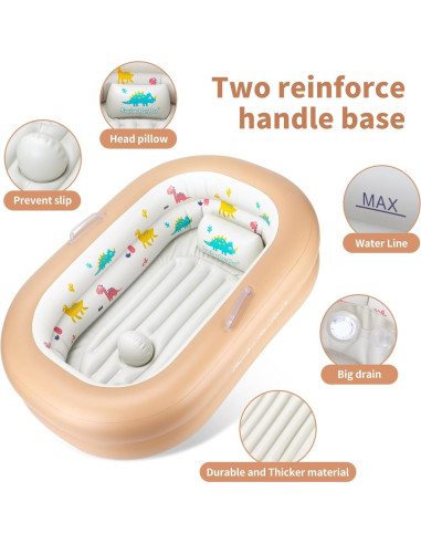 Bañera Inflable para Bebés Swimbobo - PVC Suave y Portátil