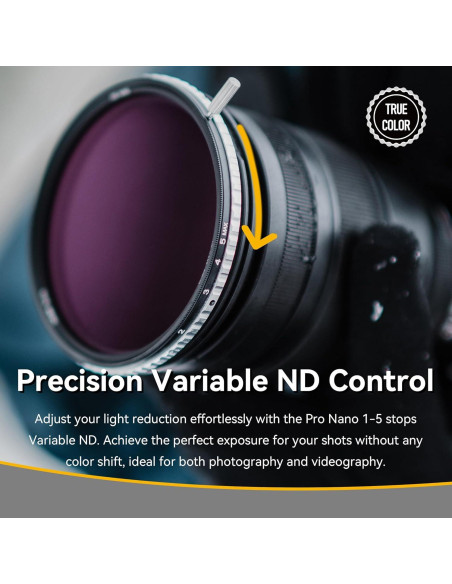 Filtro ND Variable NiSi True Color 82mm 1-5 Stops Filtro ND Variable NiSi True Color 82mm 1-5 Stops