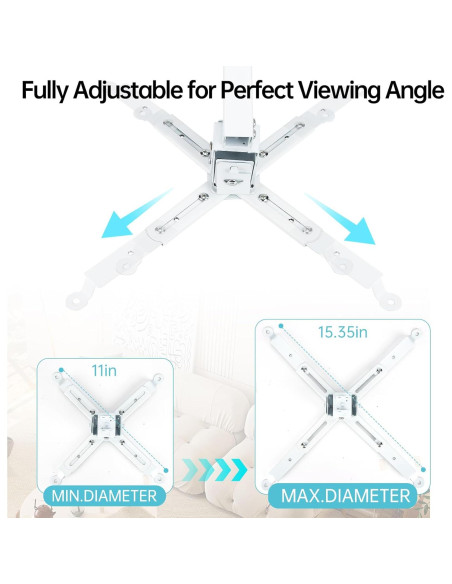 Soporte de Proyector Runhike Ajustable Blanco para Epson Soporte de Proyector Runhike Ajustable Blanco para Epson