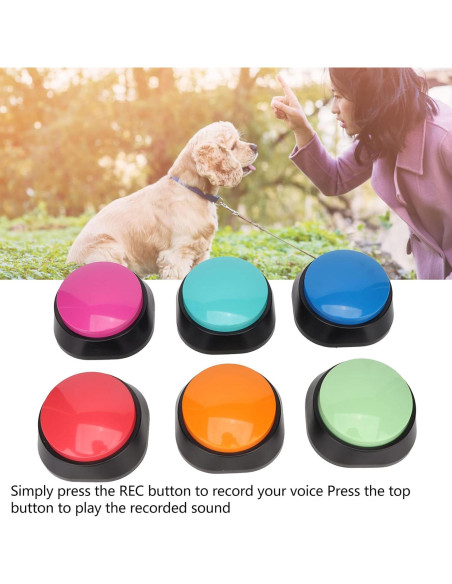 6 Botones de Grabación de Voz para Entrenamiento de Perros 6 Botones de Grabación de Voz para Entrenamiento de Perros
