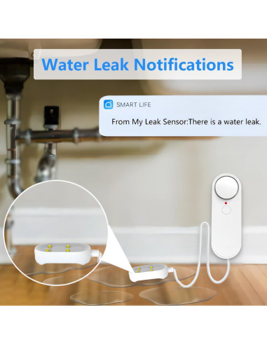 Detector de Fugas y Nivel de Agua WiFi Mengshen 2 en 1