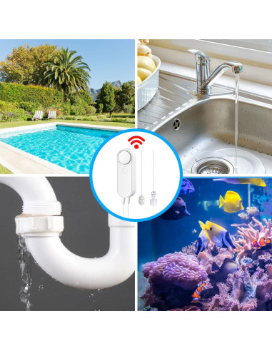 Detector de Fugas y Nivel de Agua WiFi Mengshen 2 en 1